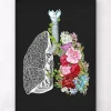 Anatomische Lunge mit Blumen | Codex Anatomicus Outlet
