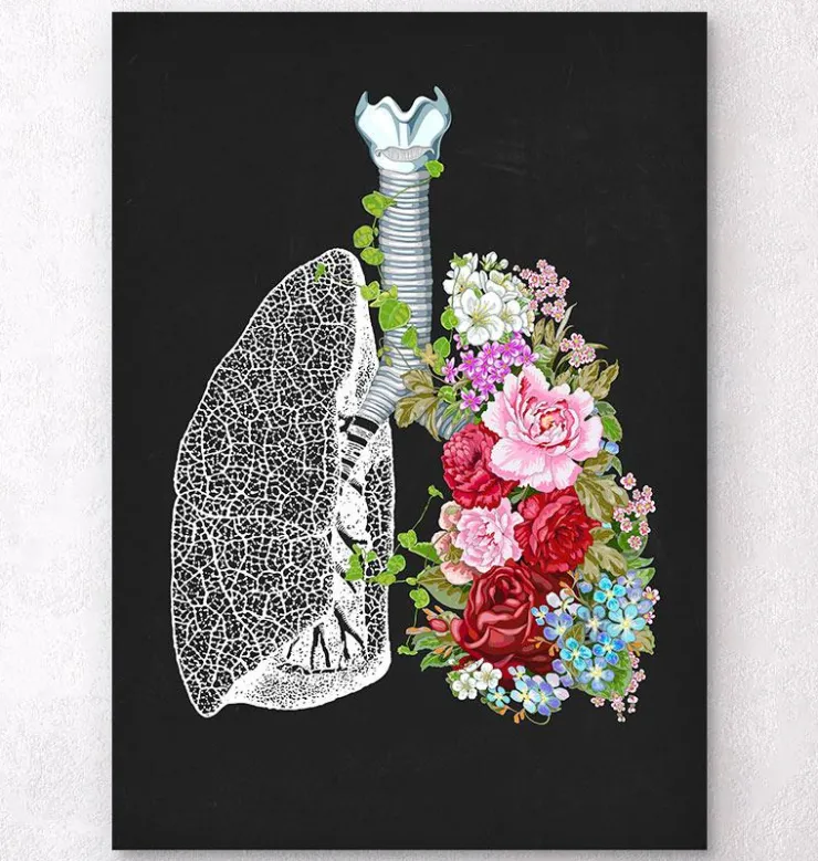 Anatomische Lunge mit Blumen | Codex Anatomicus Outlet