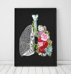 Anatomische Lunge mit Blumen | Codex Anatomicus Outlet
