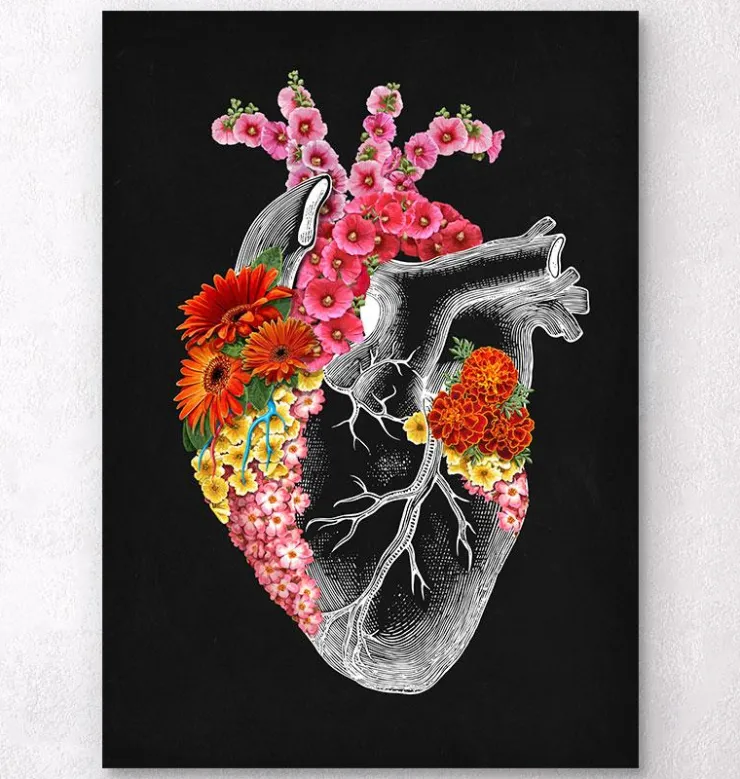 Anatomisches Herz mit Blumen II | Codex Anatomicus Discount