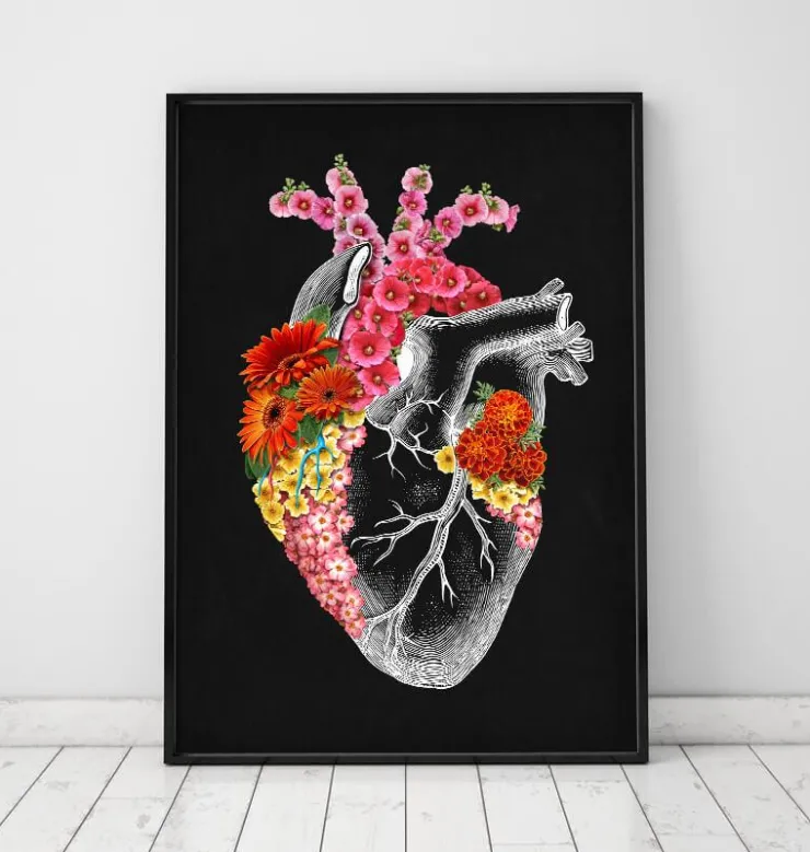 Anatomisches Herz mit Blumen II | Codex Anatomicus Discount