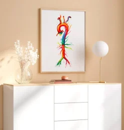 Aorta Anatomie - Aquarell | Codex Anatomicus Best
