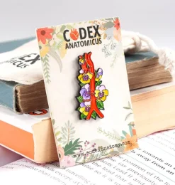 Aorta mit Blumen - Emaille Pin | Codex Anatomicus Online