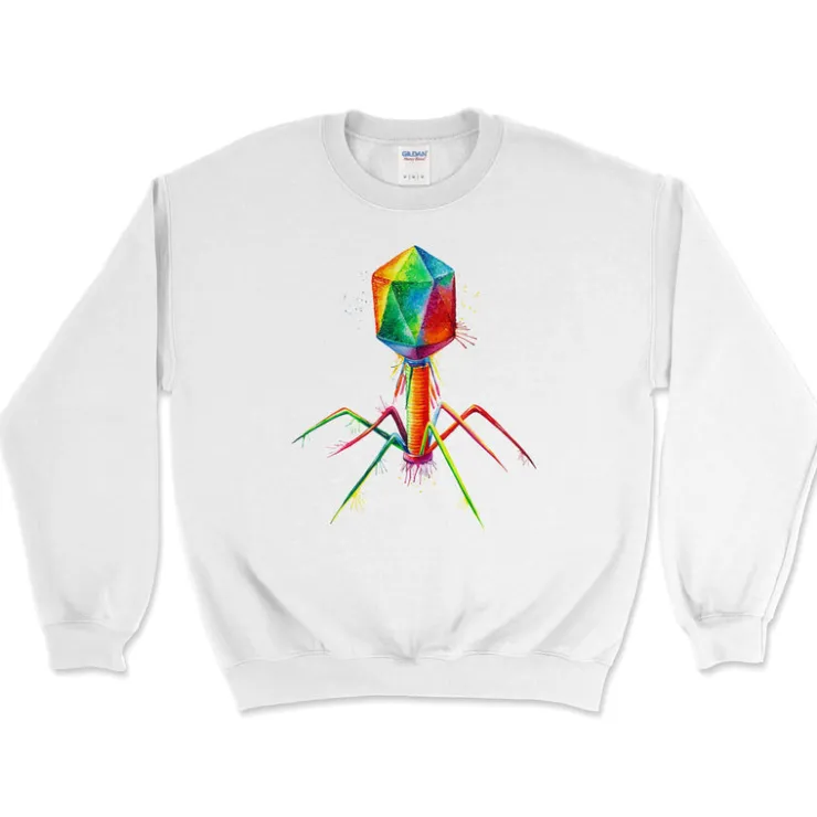 Bacteriophage Unisex Sweatshirt - Aquarell | Codex Anatomicus Clearance