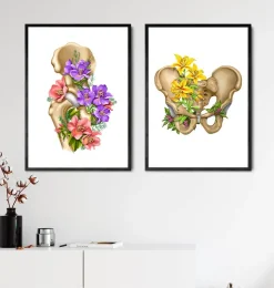 Becken Anatomie - Floral - Weiß | Codex Anatomicus Fashion