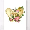 Beckenanatomie - Floral - Weiß | Codex Anatomicus New
