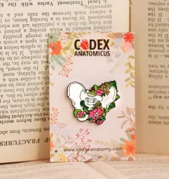 Beckenknochen mit Blumen - Emaille Pin | Codex Anatomicus Discount