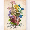 Blumenherzanatomie I - Altes Papier | Codex Anatomicus Sale