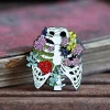 Brustkorb mit Blumen - Emaille Pin | Codex Anatomicus Sale