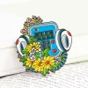 Defibrillator mit Blumen - Emaille Pin | Codex Anatomicus Clearance