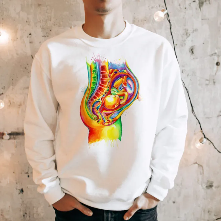 Fetus Unisex Sweatshirt - Aquarell | Codex Anatomicus Clearance