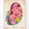 Fötus im Mutterleib - Floral - Altes Papier | Codex Anatomicus Hot