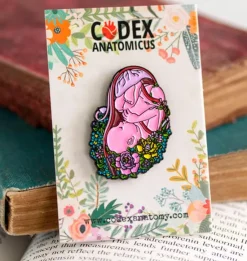 Fötus mit Blumen - Emaille Pin | Codex Anatomicus Best