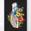 Fuß Anatomie - Floral - Schwarz | Codex Anatomicus Hot