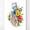 Fuß Anatomie - Floral - Weiß | Codex Anatomicus Online