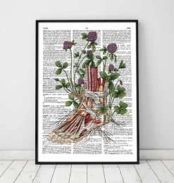 Fuß Anatomie mit Blumen - Wörterbuch | Codex Anatomicus Best