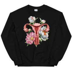 Gebärmutter Unisex Sweatshirt - Floral | Codex Anatomicus Online