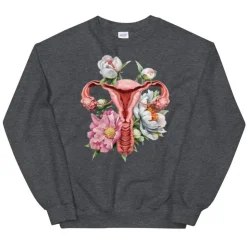 Gebärmutter Unisex Sweatshirt - Floral | Codex Anatomicus Online