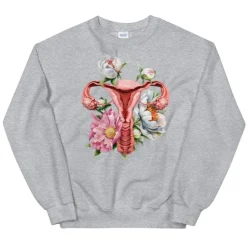 Gebärmutter Unisex Sweatshirt - Floral | Codex Anatomicus Online