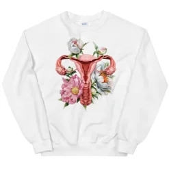 Gebärmutter Unisex Sweatshirt - Floral | Codex Anatomicus Online