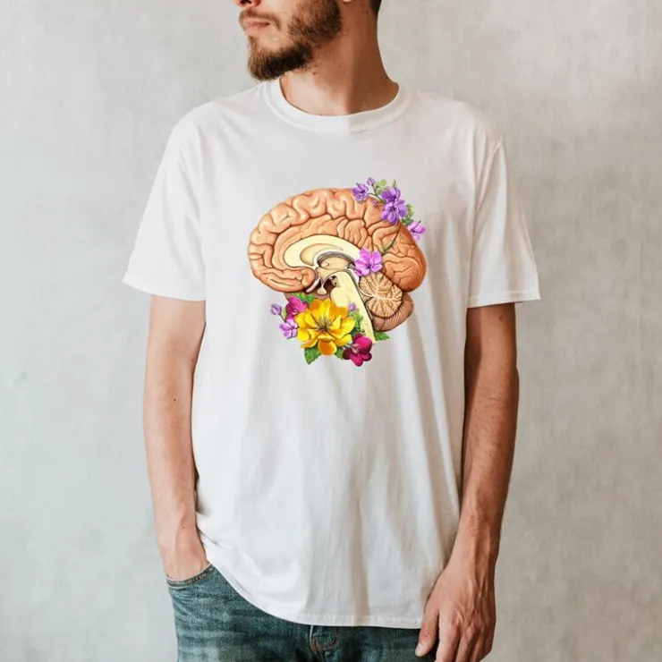 Gehirn II Unisex T-Shirt - Floral | Codex Anatomicus Best