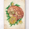 Gehirn mit Blumen - Altes Papier | Codex Anatomicus Clearance