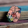 Gehirn mit Blumen - Emaille Pin | Codex Anatomicus Fashion