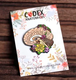 Gehirn mit Blumen II - Emaille Pin | Codex Anatomicus Sale