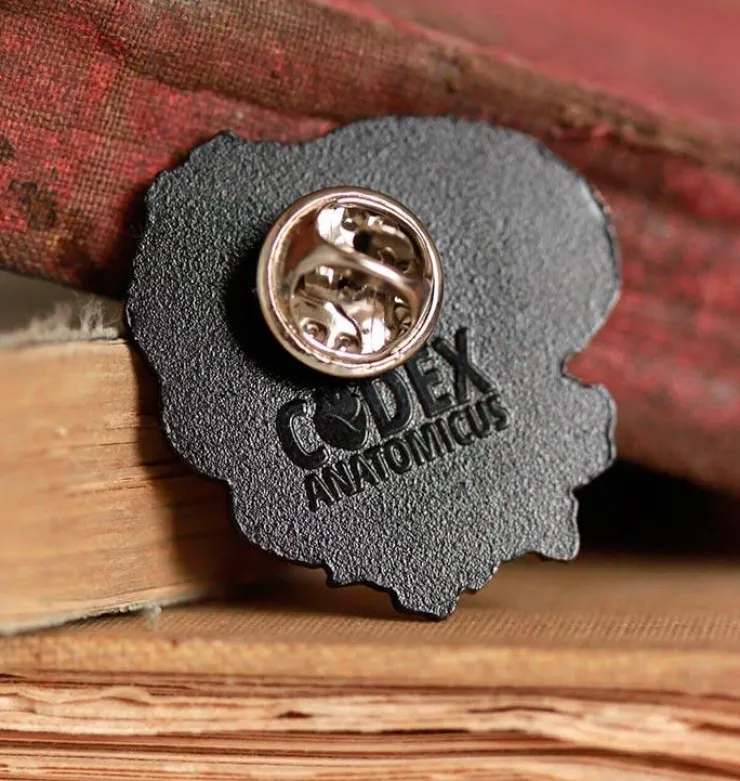 Gehirn mit Blumen II - Emaille Pin | Codex Anatomicus Sale