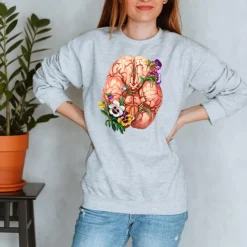 Gehirn Unisex Sweatshirt - Floral | Codex Anatomicus Fashion