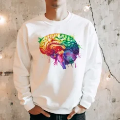 Gehirn Unisex Sweatshirt - Aquarell | Codex Anatomicus New