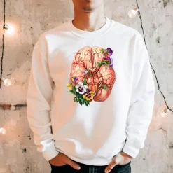 Gehirn Unisex Sweatshirt - Floral | Codex Anatomicus Fashion