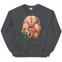 Gehirn Unisex Sweatshirt - Floral | Codex Anatomicus Fashion