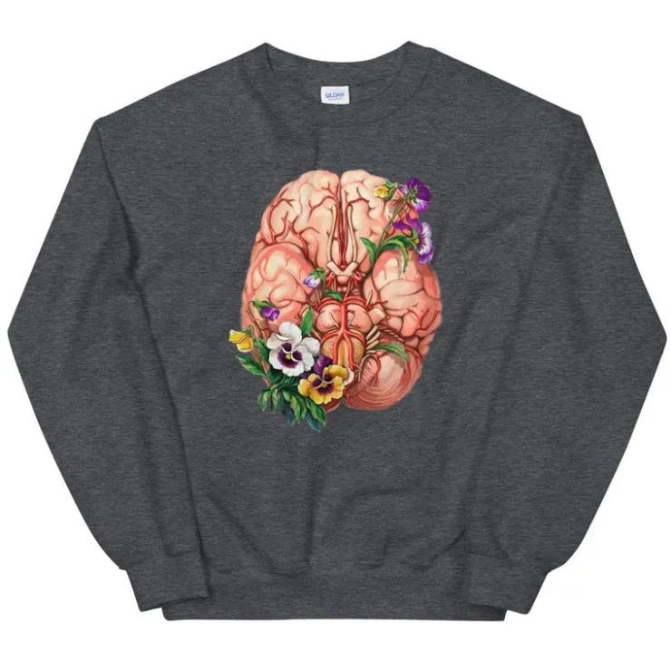 Gehirn Unisex Sweatshirt - Floral | Codex Anatomicus Fashion