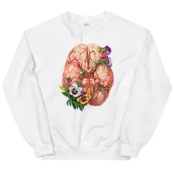 Gehirn Unisex Sweatshirt - Floral | Codex Anatomicus Fashion