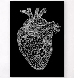 Geometrisches Herz - Schwarz | Codex Anatomicus Fashion