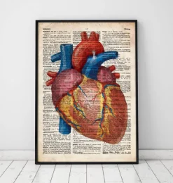 Geometrisches Herz III - Altes Wörterbuch | Codex Anatomicus Sale