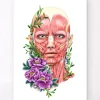 Gesichtsmuskeln Anatomie II - Floral - Weiß | Codex Anatomicus Discount