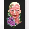 Gesichtsmuskeln Anatomie II - Floral - Schwarz | Codex Anatomicus Best