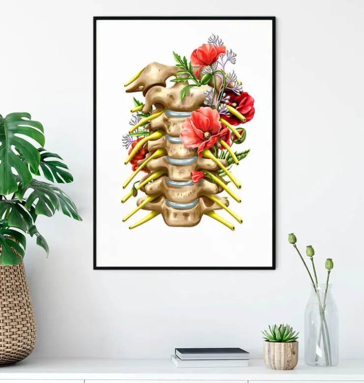 Halsnerven - Floral - Weiß | Codex Anatomicus Sale