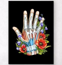 Hand Anatomie Kunst - Schwarz | Codex Anatomicus New