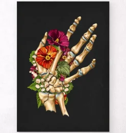 Handgelenkbruch - Floral - Schwarz | Codex Anatomicus Online
