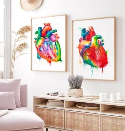 Herz Anatomie - Aquarell | Codex Anatomicus Fashion