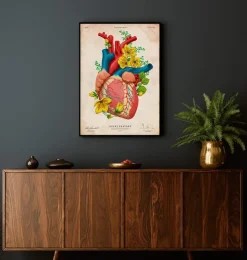 Herz Anatomie III - Floral - Vintage | Codex Anatomicus Discount