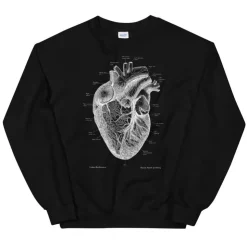Herz I Unisex Sweatshirt - Chalkboard | Codex Anatomicus Best