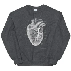 Herz I Unisex Sweatshirt - Chalkboard | Codex Anatomicus Best