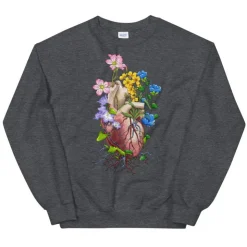 Herz I Unisex Sweatshirt - Floral | Codex Anatomicus New