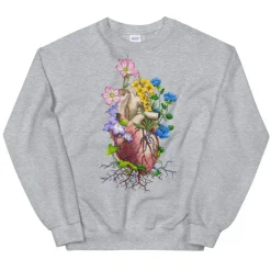 Herz I Unisex Sweatshirt - Floral | Codex Anatomicus New