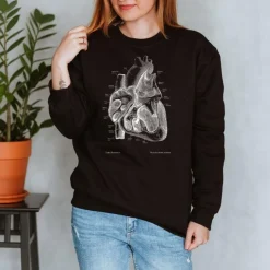 Herz II Unisex Sweatshirt - Chalkboard | Codex Anatomicus Outlet