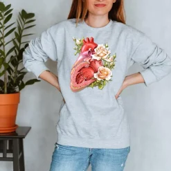 Herz II Unisex Sweatshirt - Floral | Codex Anatomicus New